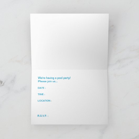 Retropool-Party Einladung (Innenseite)