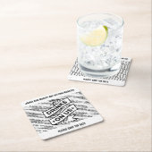 Retropress Drinks auf uns Save the Date Untersetze Rechteckiger Pappuntersetzer (Vor Ort)