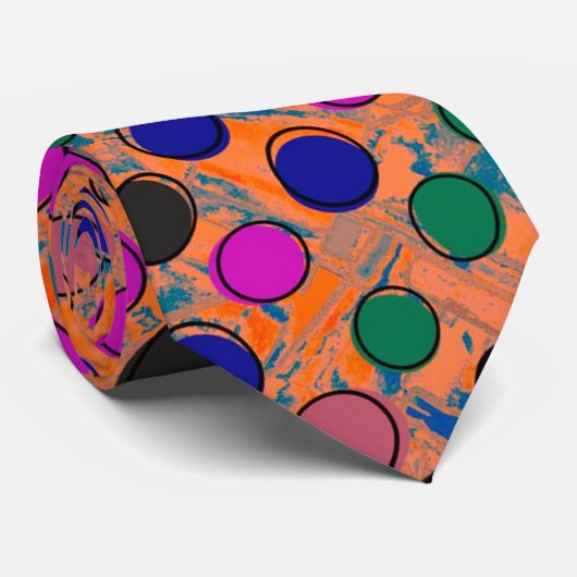 Retropunkte Krawatte (Gerollt)