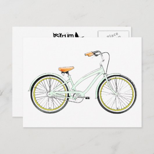 Retrorad Postkarte (Vorne/Hinten)