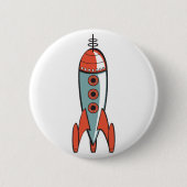 Retrorakete Button (Vorderseite)