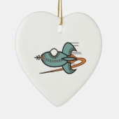 Retrorakete Keramik Ornament (Rechts)