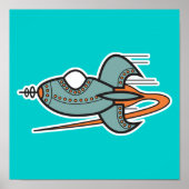 Retrorakete Poster (Vorne)