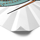 Retrorakete Poster (Ecke)