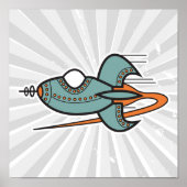 Retrorakete Poster (Vorne)