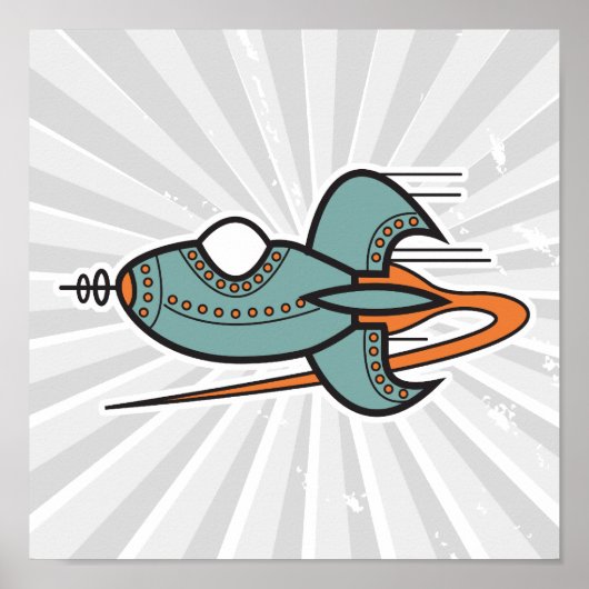 Retrorakete Poster (Vorne)