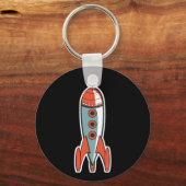 Retrorakete Schlüsselanhänger (Vorderseite)