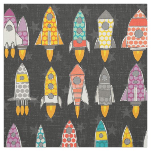 Retroraketen Graphit Stoff (Muster)