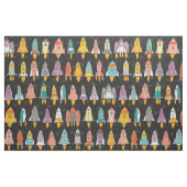 Retroraketen Graphit Stoff (Fat Quarter (45,7 x 55,9 cm))