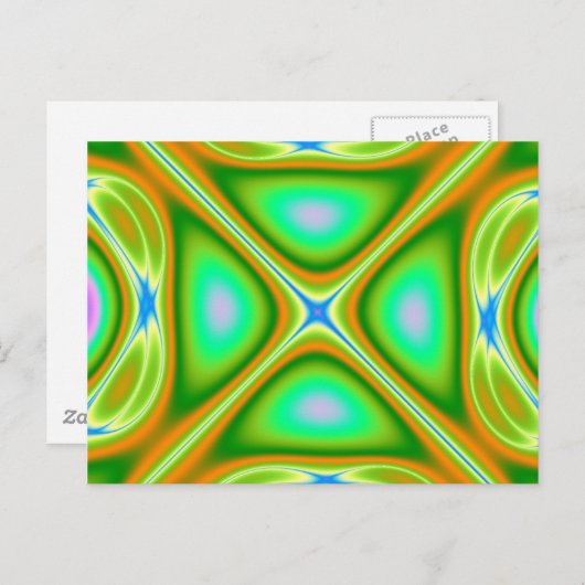 Retrorange Postkarte (Vorne/Hinten)