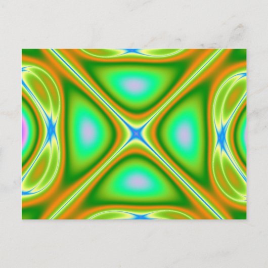 Retrorange Postkarte (Vorderseite)