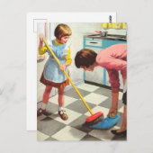 Retroreinigung der Vintagen Mama Postkarte (Vorne/Hinten)