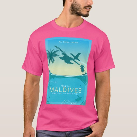Retroreise Besuch der Malediven - Perlen der in T-Shirt (Vorderseite)
