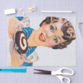 Retroretro Vintager Damenkuchen Seidenpapier (Handwerk)