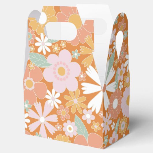 Retrosa orange Rosa Geschenkschachtel (Geöffnet)