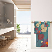 Retrosa und weiße Blume Badhandtuch Set