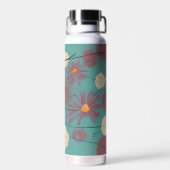 Retrosa und weiße Blume Trinkflasche (Rückseite)