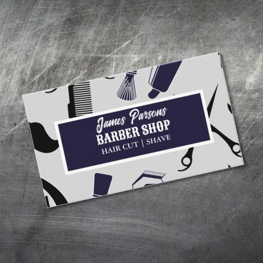 Retroschere Kammersalon Friseursalon Visitenkarte