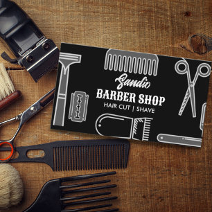Retroschere Kammersalon Friseursalon Visitenkarte