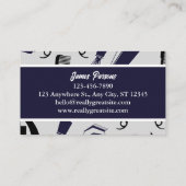 Retroschere Kammersalon Friseursalon Visitenkarte (Rückseite)