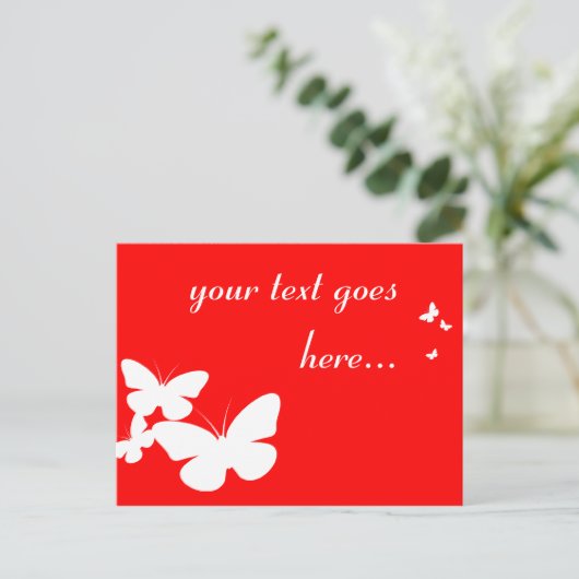 Retroschmetterlinge Postkarte (Stehend Vorderseite)