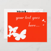 Retroschmetterlinge Postkarte (Vorne/Hinten)