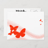 Retroschmetterlinge Postkarte (Vorne/Hinten)