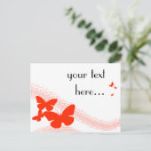 Retroschmetterlinge Postkarte (Stehend Vorderseite)