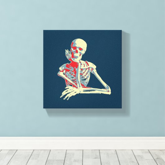 Retroskelett Leinwanddruck (Insitu (Holzboden))