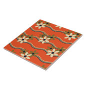 Retrospass florale Muster Keramik Fliese (Seite)