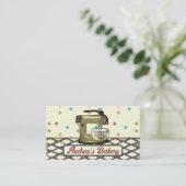 Retroständer-Mixer Backbäckerei Koch Visitenkarte (Stehend Vorderseite)