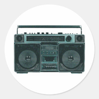 Retrostereo Runder Aufkleber