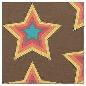 Retrostil 70er-Sternmuster Stoff (Nahaufnahme)