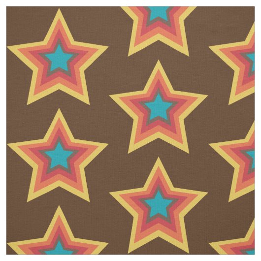 Retrostil 70er-Sternmuster Stoff (Muster)