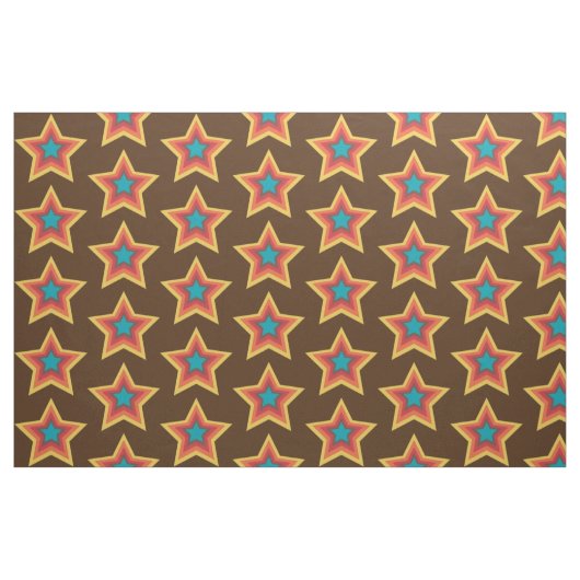 Retrostil 70er-Sternmuster Stoff (Fat Quarter (45,7 x 55,9 cm))