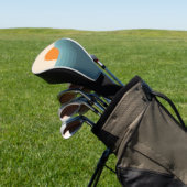Retrostil abstrakte Sonnenuntergangslandschaft Golf Headcover (In SItu)