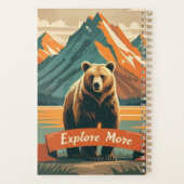Retrostil Bären Cartoon und Gebirge Planer (Rückseite)