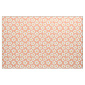 Retrostil blüht auf orangefarbenem Hintergrund Stoff (Fat Quarter (45,7 x 55,9 cm))