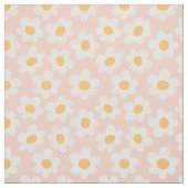 Retrostil blüht auf rosa Hintergrund Stoff (Muster)