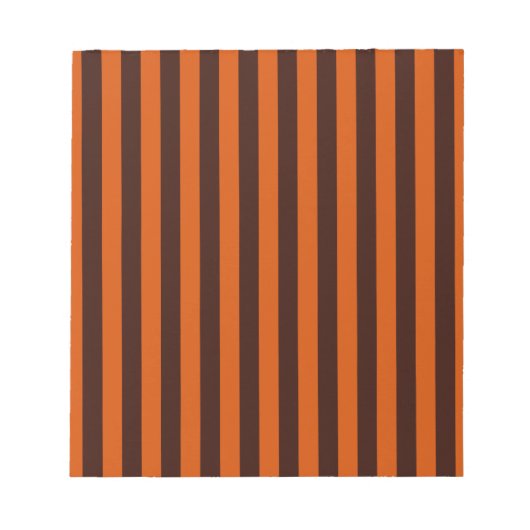Retrostil-Dekoration in Orange Streifen Notizblock (Vorderseite)