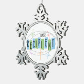 Retrostil des Empfängers Schneeflocken Zinn-Ornament (Rechts)