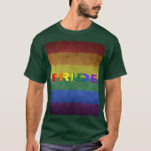 Retrostil des LGBT-Regenbogendrucks T-Shirt (Vorderseite)