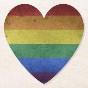 Retrostil des LGBT-Regenbogendrucks Untersetzer