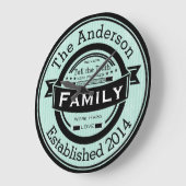 Retrostil für alle Personalisierten Farbnamen Große Wanduhr (Winkel)