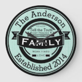 Retrostil für alle Personalisierten Farbnamen Große Wanduhr (Vorderseite)