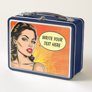 Retrostil für Frauen individuell anpassbar Metall Brotdose