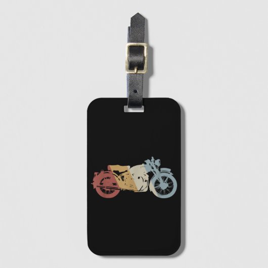 Retrostil für Motorräder Vintag Gepäckanhänger (Vorderseite Vertikal)