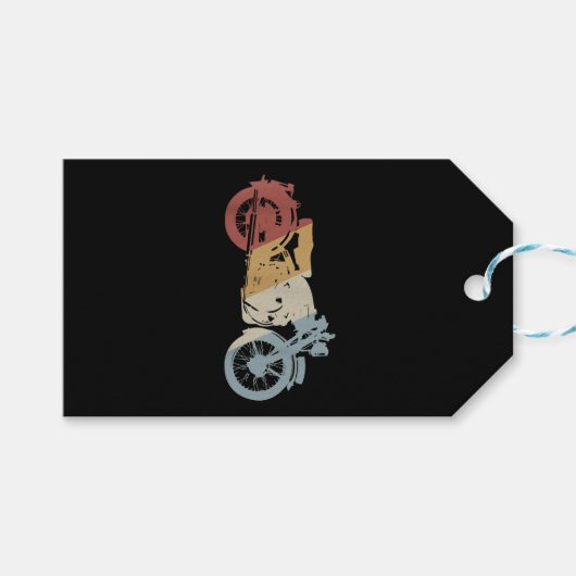 Retrostil für Motorräder Vintag Geschenkanhänger (Vorderseite (Horizontal))