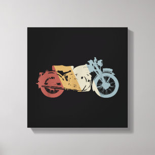 Retrostil für Motorräder Vintag Leinwanddruck