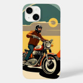 Retrostil für Motorradfahrer Case-Mate iPhone Hülle (Rückseite)